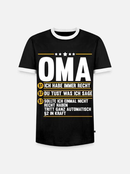 Großmutter Großmama Omi Oma - Männer Kontrast-T-Shirt - Schwarz/Weiß
