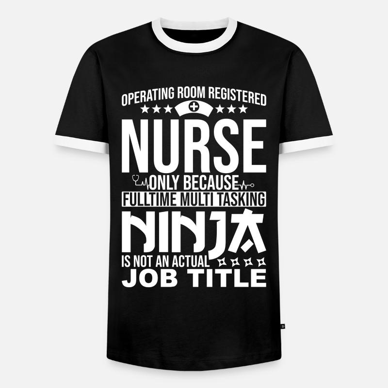 OP Krankenschwester - Männer Kontrast-T-Shirt - Schwarz/Weiß