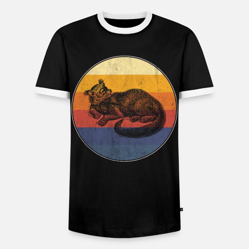 Binturong - Männer Kontrast-T-Shirt - Schwarz/Weiß