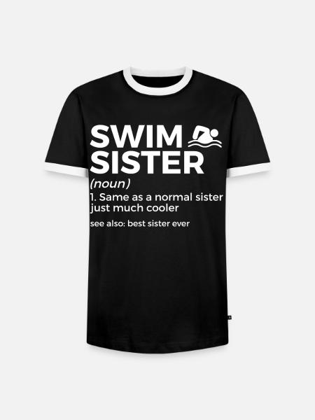 Schwimmer Schwimmen Spruch - Männer Kontrast-T-Shirt - Schwarz/Weiß