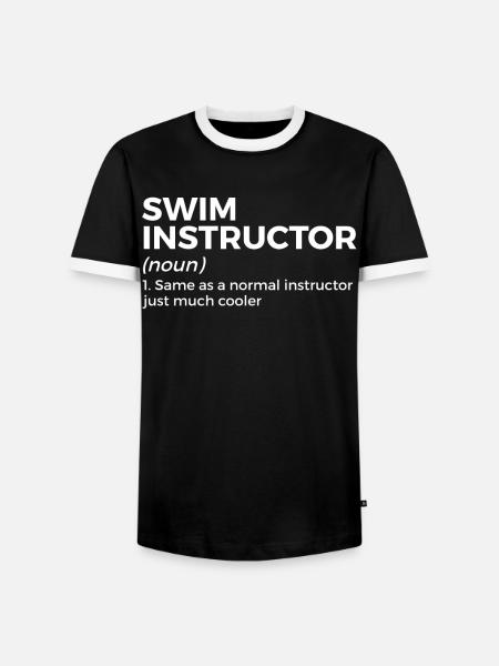 Schwimmer Schwimmen Spruch - Männer Kontrast-T-Shirt - Schwarz/Weiß