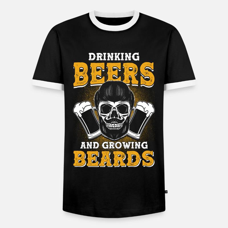 Bärte Spruch Lustiges Bartgeschenk Bart - Männer Kontrast-T-Shirt - Schwarz/Weiß