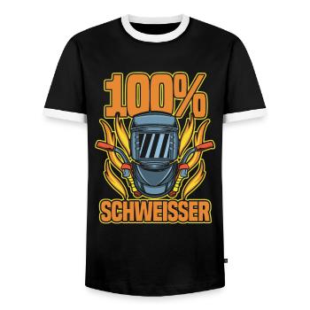 Schmied Metallbauer Feuer Schlosser - Männer Kontrast-T-Shirt - Schwarz/Weiß - Vorne - AI Model Female 172 light (172cm) & AI Model Male 178 light (178cm)