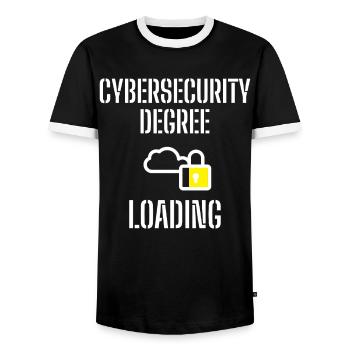 Cybersecurity - IT Security Computer Scientists - Men's Ringer Shirt - black/white - Front - AI Model Female 172 light (172cm) & AI Model Male 178 light (178cm)