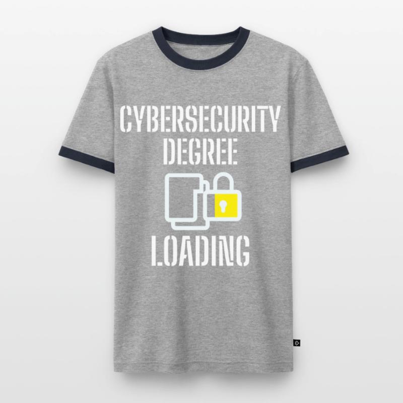 Cybersecurity - IT Security Computer Scientists Men's Ringer Shirt