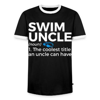 Schwimmer Schwimmen Spruch - Männer Kontrast-T-Shirt - Schwarz/Weiß - Vorne - AI Model Female 172 light (172cm) & AI Model Male 178 light (178cm)