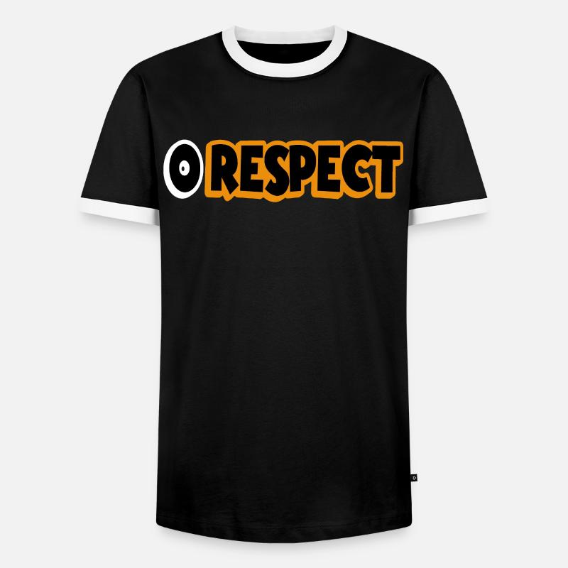 0 Respect - Null Respect - Men's Ringer Shirt - black/white
