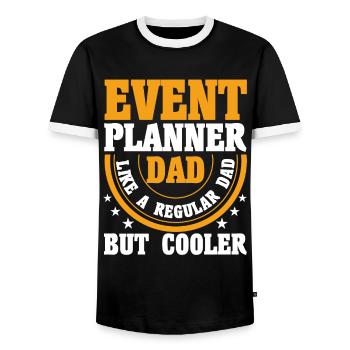 Eventplaner Hochzeitsplaner Event Manager - Männer Kontrast-T-Shirt - Schwarz/Weiß - Vorne - AI Model Female 172 light (172cm) & AI Model Male 178 light (178cm)