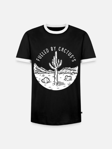Kaktus Garten Kaktus - Männer Kontrast-T-Shirt - Schwarz/Weiß