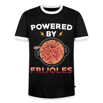 Frijoles - T-shirt contrasté Homme - noir/blanc - Devant - AI Model Female 172 light (172cm) & AI Model Male 178 light (178cm)