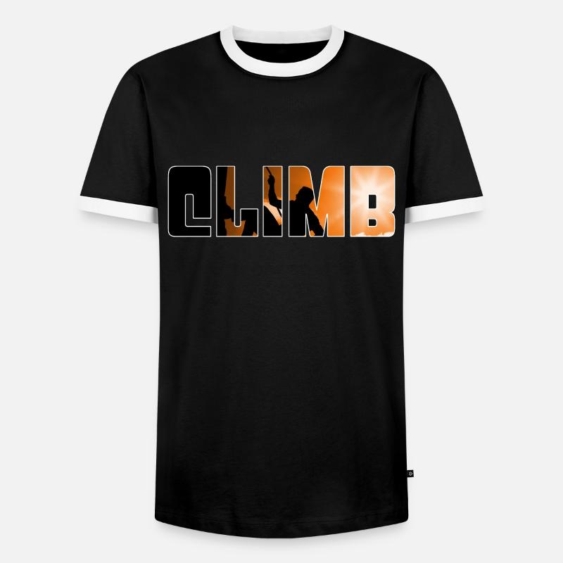 klettern - Männer Kontrast-T-Shirt - Schwarz/Weiß