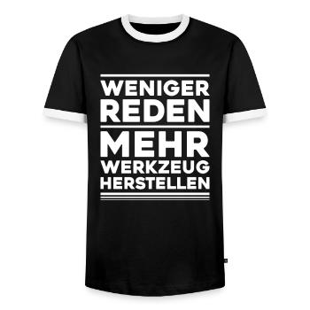 Tool Mechanic Toolmaker Tool & Die Maker - Men's Ringer Shirt - black/white - Front - AI Model Female 172 light (172cm) & AI Model Male 178 light (178cm)