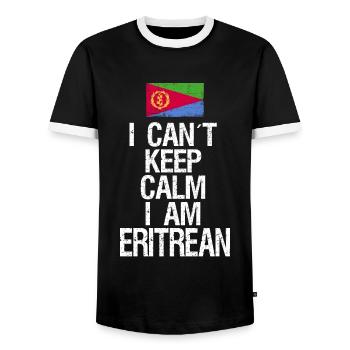 Je ne peux pas garder mon calme Je suis érythréen - T-shirt contrasté Homme - noir/blanc - Devant - AI Model Female 172 light (172cm) & AI Model Male 178 light (178cm)