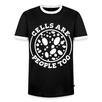 Biology Biologist Cells Molecular Biologist - Men's Ringer Shirt - black/white - Front - AI Model Female 172 light (172cm) & AI Model Male 178 light (178cm)