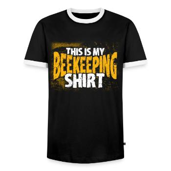 Beekeeping Beekeepers Bees Honey Beekeepers - Men's Ringer Shirt - black/white - Front - AI Model Female 172 light (172cm) & AI Model Male 178 light (178cm)