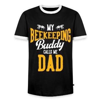 Beekeeping Beekeepers Bees Honey Beekeepers - Men's Ringer Shirt - black/white - Front - AI Model Female 172 light (172cm) & AI Model Male 178 light (178cm)