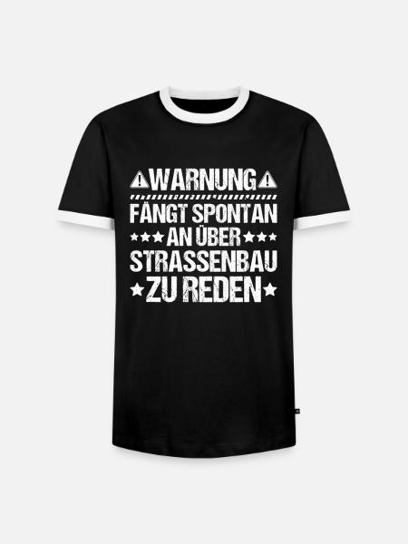 Straßenbauer Asphaltbauer Straßenbau - Männer Kontrast-T-Shirt - Schwarz/Weiß