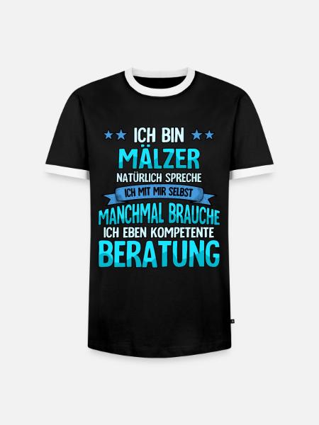 Mälzer - Männer Kontrast-T-Shirt - Schwarz/Weiß