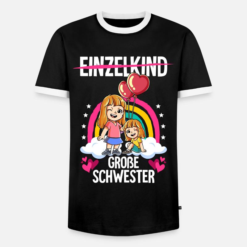 Ich werde Große Schwester Mädchen - Männer Kontrast-T-Shirt - Schwarz/Weiß