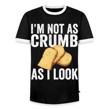 Lustiger Brotbacken-Bäcker - Männer Kontrast-T-Shirt - Schwarz/Weiß - Vorne - AI Model Female 172 light (172cm) & AI Model Male 178 light (178cm)