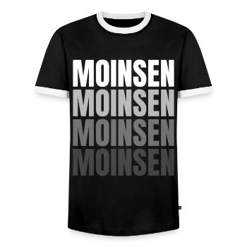 Oldenburg Oldenburger Norden Norddeutschland Moin - Männer Kontrast-T-Shirt - Schwarz/Weiß - Vorne - AI Model Female 172 light (172cm) & AI Model Male 178 light (178cm)