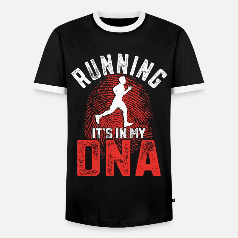 Running Runner Half Marathon - Men's Ringer Shirt - black/white