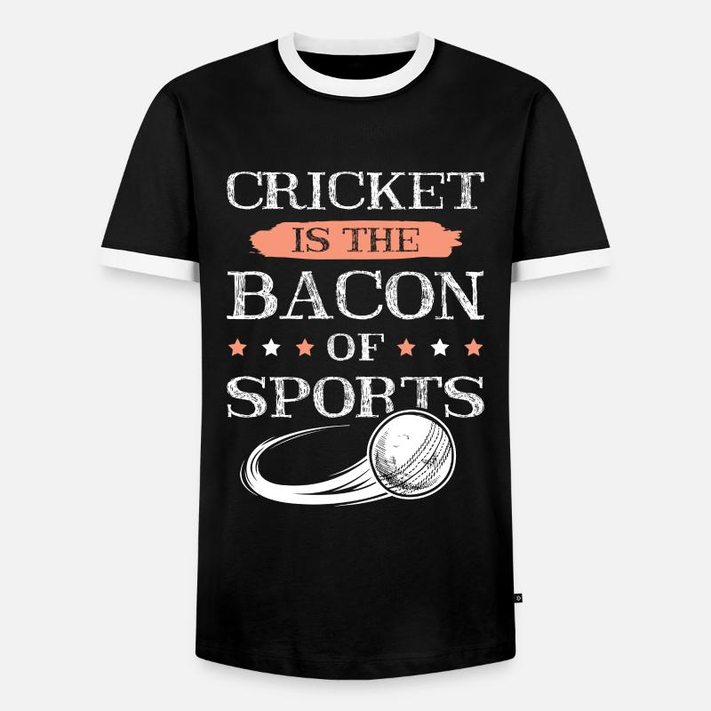 cricket bacon - Männer Kontrast-T-Shirt - Schwarz/Weiß