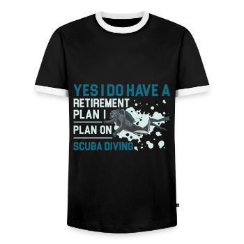 Cadeau de plongée sous-marine plongeur sous-marin - T-shirt contrasté Homme - noir/blanc - Devant - AI Model Female 172 light (172cm) & AI Model Male 178 light (178cm)