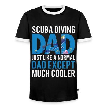 Sporttauchen Geschenk Unterwasser Sporttaucher - Männer Kontrast-T-Shirt - Schwarz/Weiß - Vorne - AI Model Female 172 light (172cm) & AI Model Male 178 light (178cm)