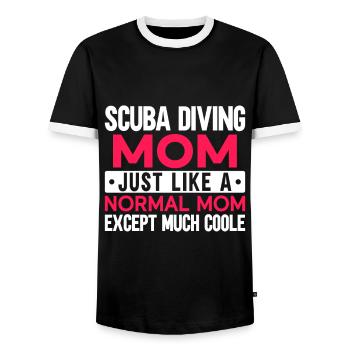 Sporttauchen Geschenk Unterwasser Sporttaucher - Männer Kontrast-T-Shirt - Schwarz/Weiß - Vorne - AI Model Female 172 light (172cm) & AI Model Male 178 light (178cm)
