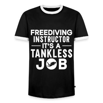 Sporttauchen Geschenk Unterwasser Sporttaucher - Männer Kontrast-T-Shirt - Schwarz/Weiß - Vorne - AI Model Female 172 light (172cm) & AI Model Male 178 light (178cm)