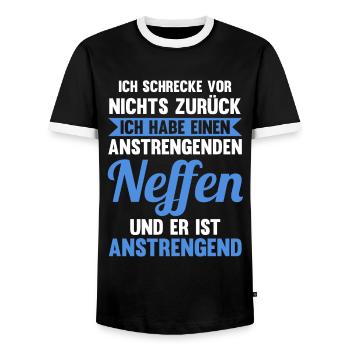 Patenonkel Pate Onkel - Männer Kontrast-T-Shirt - Schwarz/Weiß - Vorne - AI Model Female 172 light (172cm) & AI Model Male 178 light (178cm)