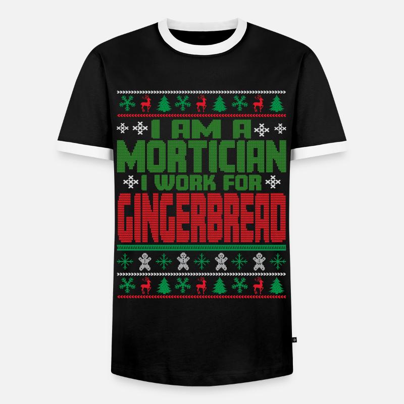 Undertaker Christmas Saying - Men's Ringer Shirt - black/white