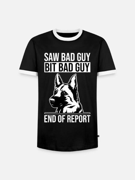 Polizeibeamter Polizeihund - Männer Kontrast-T-Shirt - Schwarz/Weiß