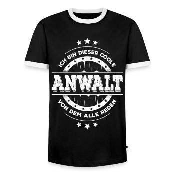 Anwalt Kollegen Geburtstag Jurastudium Geschenk - Männer Kontrast-T-Shirt - Schwarz/Weiß - Vorne - AI Model Female 172 light (172cm) & AI Model Male 178 light (178cm)
