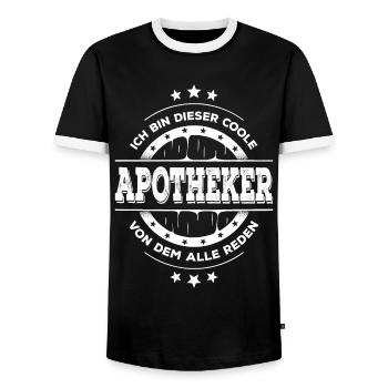 Apotheker Geburtstag Pharmazeuten Geschenk - Männer Kontrast-T-Shirt - Schwarz/Weiß - Vorne - AI Model Female 172 light (172cm) & AI Model Male 178 light (178cm)