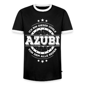 Azubi Kollegen Geburtstag Auszubildender Geschenk - Männer Kontrast-T-Shirt - Schwarz/Weiß - Vorne - AI Model Female 172 light (172cm) & AI Model Male 178 light (178cm)