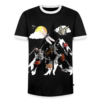 Nature sauvage Forêt Animaux Nature Amoureux de la nature Biologiste Eco - T-shirt contrasté Homme - noir/blanc - Devant - AI Model Female 172 light (172cm) & AI Model Male 178 light (178cm)