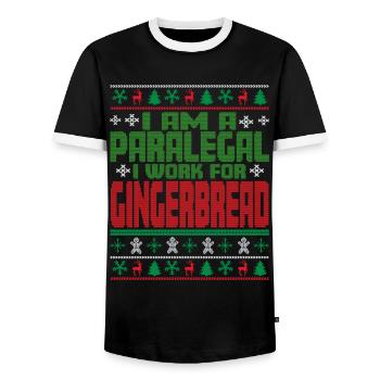 Rechtsanwaltsfachangestellte Weihnachten Spruch - Männer Kontrast-T-Shirt - Schwarz/Weiß - Vorne - AI Model Female 172 light (172cm) & AI Model Male 178 light (178cm)