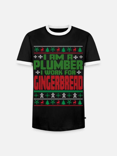 Plumber's Christmas Quote - Men's Ringer Shirt - black/white