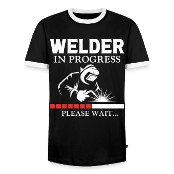 Welder Welding Apprentice Vintage - Männer Kontrast-T-Shirt - Schwarz/Weiß - Vorne - AI Model Female 172 light (172cm) & AI Model Male 178 light (178cm)