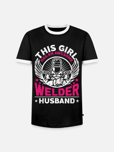 Welder Welding Wife Husband This - Men's Ringer Shirt - black/white