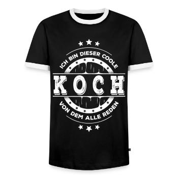 Koch Kollegen Geburtstag Koch Geschenk - Männer Kontrast-T-Shirt - Schwarz/Weiß - Vorne - AI Model Female 172 light (172cm) & AI Model Male 178 light (178cm)