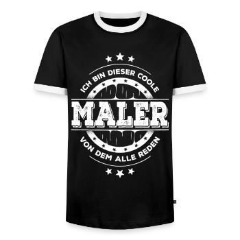 Maler Kollegen Geburtstag Bildenden Kunst Geschenk - Männer Kontrast-T-Shirt - Schwarz/Weiß - Vorne - AI Model Female 172 light (172cm) & AI Model Male 178 light (178cm)
