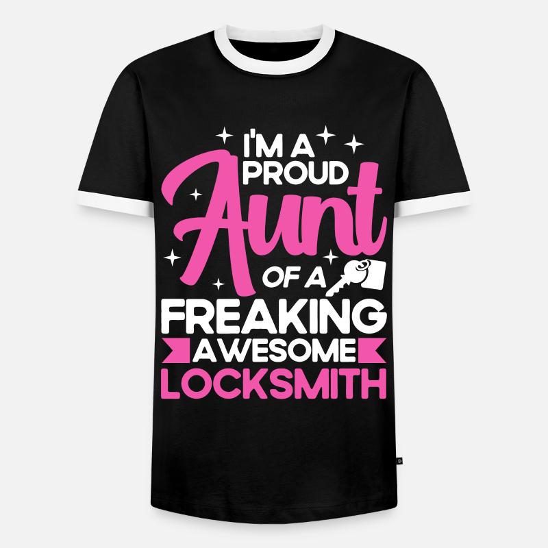 Locksmith Lock Picking Employee Locksmith - Men's Ringer Shirt - black/white