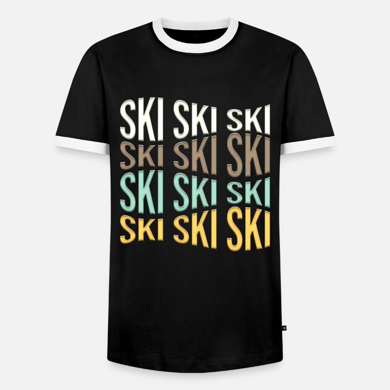 ski - Men's Ringer Shirt - black/white