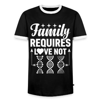 Little Lord Adoptive King Crown Dear Children - Men's Ringer Shirt - black/white - Front - AI Model Female 172 light (172cm) & AI Model Male 178 light (178cm)