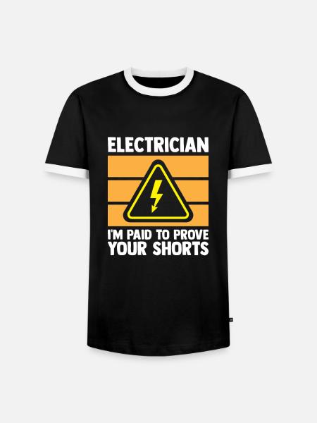 Elektroniker Elektriker Elektrotechniker - Männer Kontrast-T-Shirt - Schwarz/Weiß