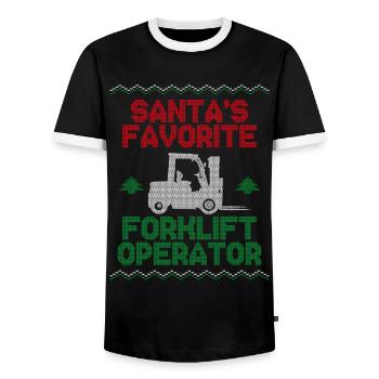 Certified Forklift Truck Operator - Männer Kontrast-T-Shirt - Schwarz/Weiß - Vorne - AI Model Female 172 light (172cm) & AI Model Male 178 light (178cm)