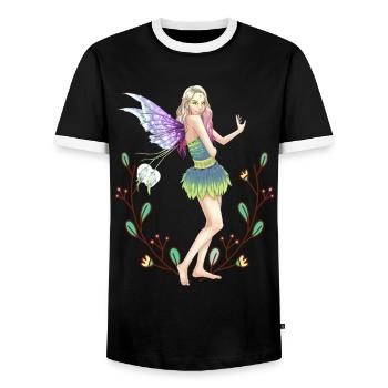 Nature Fantasy Fairy Fairy Tale Children Child - Men's Ringer Shirt - black/white - Front - AI Model Female 172 light (172cm) & AI Model Male 178 light (178cm)